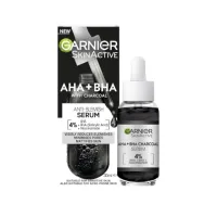 Garnier Garnier Skinactive 4% Aha + Bha & Niacinamide Charcoal Serum, Improve Appearance Of Marks Blemishes, 30ml