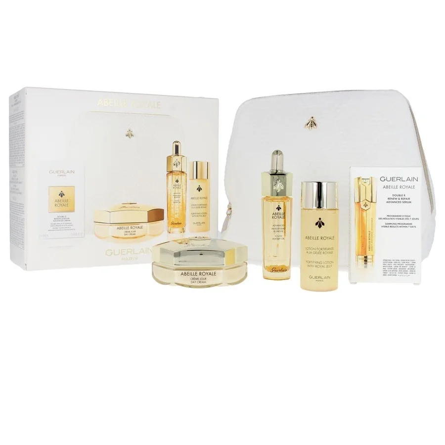 Guerlain Guerlain Abeille Royale Gift Set 50ml Day Cream + 15ml Youth Watery Oil + 40ml Fortifying Lotion + 7 x 0.6ml Double R Renew & Repair Serum + Pouch