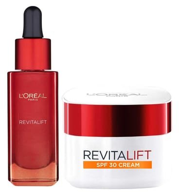 Loreal L'Oreal L’oreal Paris Revitalift Anti-Aging Serum & Day Cream Spf Duo; Anti-Wrinkle Hydrating With