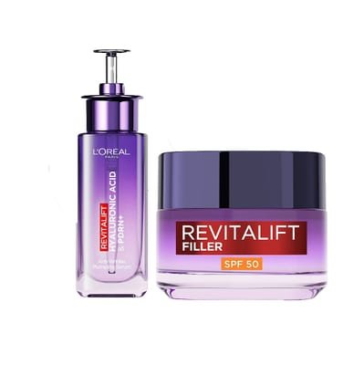 Loreal L'Oreal L’oreal Paris Revitalift Filler Hyaluronic Serum And Cream Routine