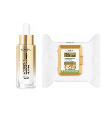 Loreal L'Oreal Paris Age Perfect Micro-Collagen Serum & Wipes Bundle