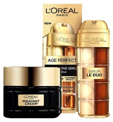 Loreal L'Oreal Paris Age Perfect Routine; Le Duo Serum & Cell Renew Midnight Face Cream