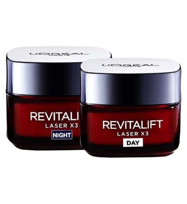 Loreal L'Oreal Routine; Age Serum & Cell Renew Midnight Facevitalift Laser Age-Correcting Cream