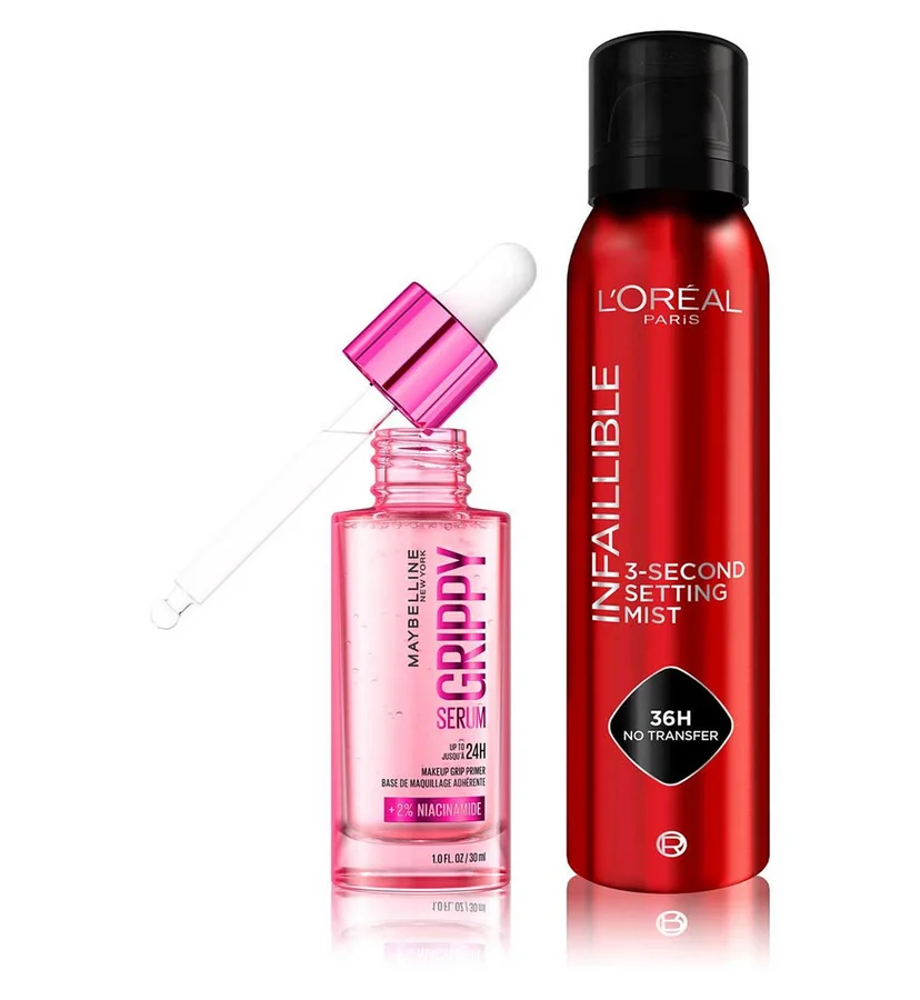 Maybelline Maybelline Grippy Serum Primer & L'oreal Paris Setting Spray Xl Duo Bundle