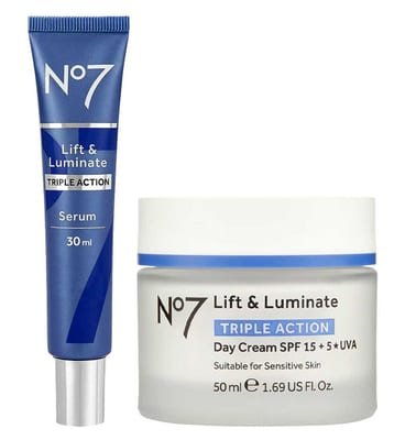 NO7 No7 Lift & Luminate Triple Action Day Cream Serum Bundle