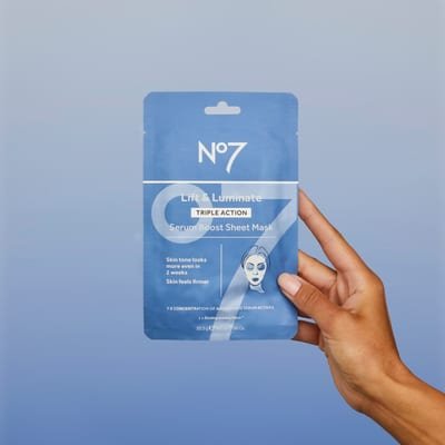 NO7 No7 Lift & Luminate TRIPLE ACTION Serum Boost Sheet Mask 20.5g
