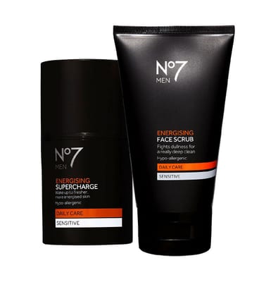 NO7 No7 Men's Energising Serum & Face Scrub