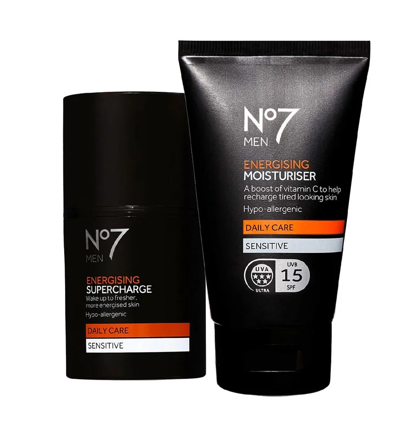 NO7 No7 Men's Energising Serum & Moisturiser