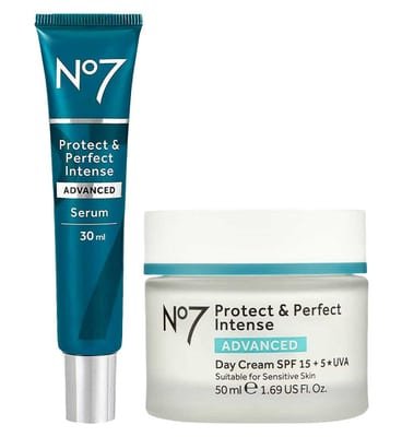 NO7 No7 Protect & Perfect Intense Advanced Day Cream Serum Bundle
