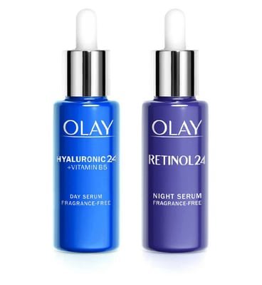 Olay Olay New Year, Dew With Hyaluronic Acid + Vitamin B5 Day And Retinol Night Serum