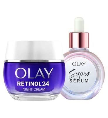 Olay Olay Super Serum 30Ml & Retinol 24 Night Cream 50Ml Bundle