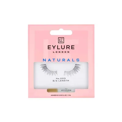 Eylure 3/4 Length No. 003 False Lashes (packaging may vary) 1 pair (Pack of 1) No. 003 - Black