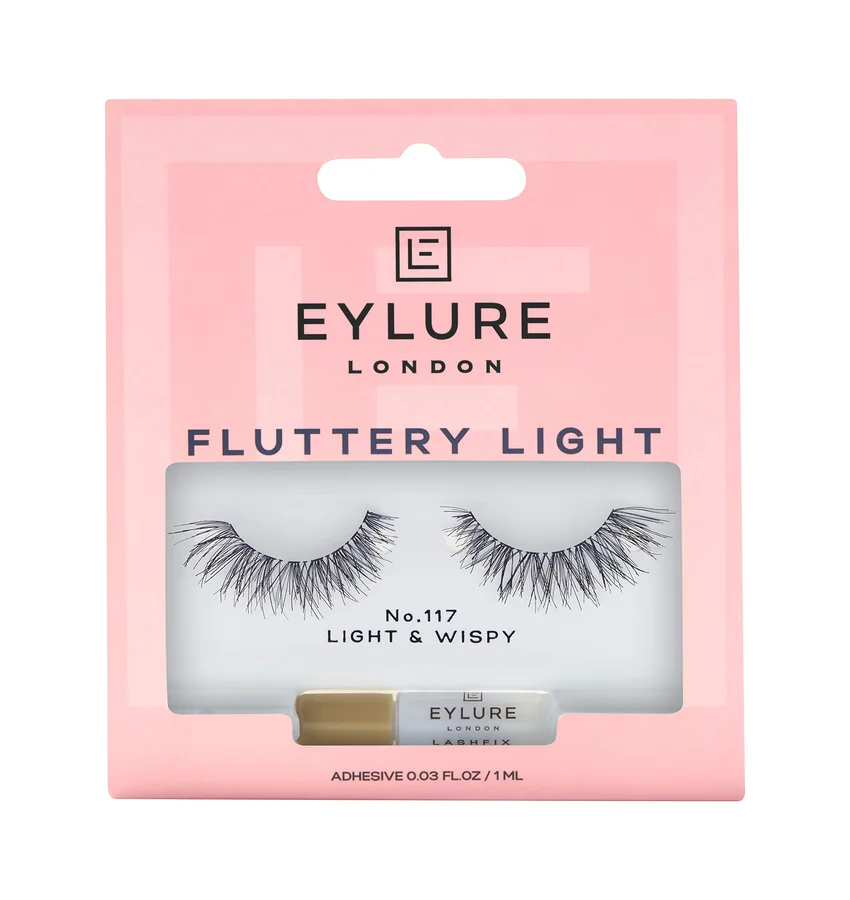Eylure Eylure Fluttery Light No. 117 False Lashes (packaging may vary) 3 Count (Pack of 1) No. 117 - Black
