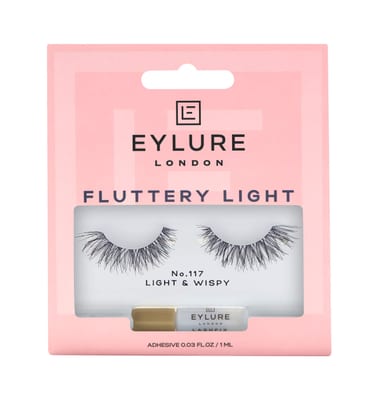 Eylure Eylure Fluttery Light No. 117 False Lashes (packaging may vary) 3 Count (Pack of 1) No. 117 - Black