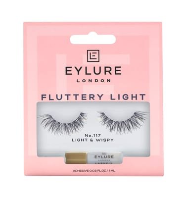 Eylure Eylure Fluttery Light No. 117 False Lashes (packaging may vary) 3 Count (Pack of 1) No. 117 - Black