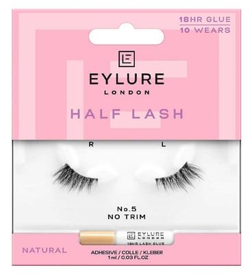 Eylure Eylure Half Lash No.5 False Lashes Pair And Adhesive 1ml
