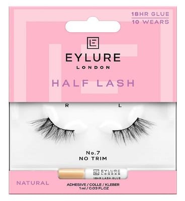Eylure Eylure Half Lash No.7 False Lashes Pair And Adhesive 1ml
