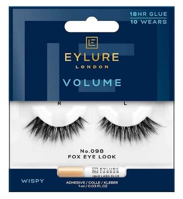 Eylure Eylure Volume Lash 098 False Lashes Pair And Adhesive 1ml
