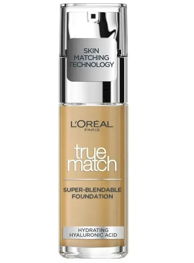 L'Oreal L'Oreal Paris True Match Super Blendable Foundation with Hydrating Hyaluronic Acid – 55 D/55 W Golden Sun