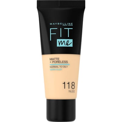 Maybelline Maybelline Light Beige Fit Me Matte and Poreless Foundation Number 118 - Nude
