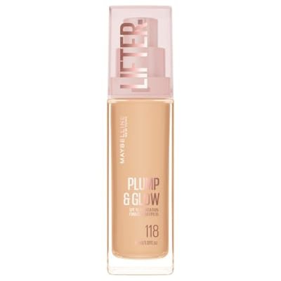 Maybelline Maybelline New York Foundation, Lifter Plump & Glow All Day Wear, Shade 118, 30ml