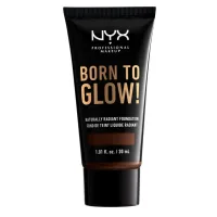 NYX NYX Professional Makeup Born To Glow Naturally Radiant Foundation – 25 Deep Ebony