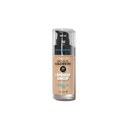 Revlon Revlon Colorstay Liquid Foundation Makeup for Normal to Dry Skin SPF20 Medium to Full Coverage Oil Free - Buff, Butterscotch, Cappuccino, Caramel, Cinnamon, Deep Honey, Dune, Fresh Beige, Honey Ivory, Macadamia, Medium Natural Tan, Nude, Pecan, Porcelain, Rich Maple, Sand Sun Toast, True Vanilla, Walnut See more