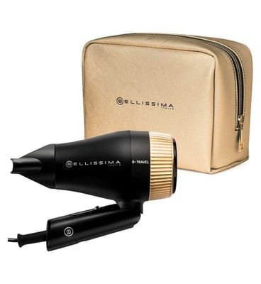 Bellissima Italia Bellissima Italia Foldable Hair Dryer With Beauty Bag And Nozzle