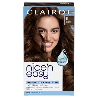 Clairol Clairol Nice'n Easy Crème Oil Infused Permanent Hair Dye 5 Medium Brown 177ml
