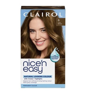 Clairol Clairol Nice'n Easy Crème Oil Infused Permanent Hair Dye 6 Light Brown 177ml