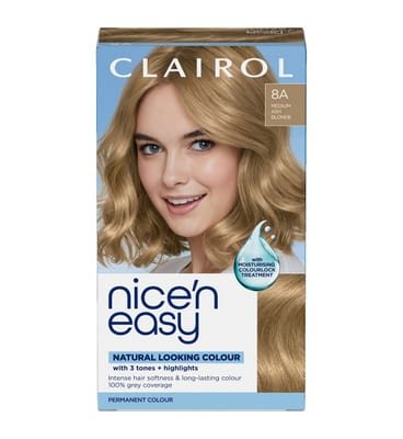 Clairol Clairol Nice'n Easy Crème Oil Infused Permanent Hair Dye 8A Medium Ash Blonde 177ml