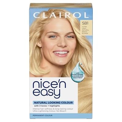 Clairol Clairol Nice'n Easy Crème Oil Infused Permanent Hair Dye Sb1 Ultra Light Natural Beach Blonde 177ml