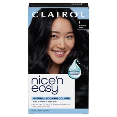 Clairol Clairol Nice'n Easy Creme Permanent Hair Dye 1 Blackest Black