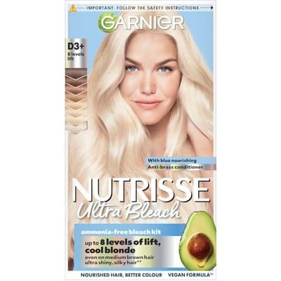 Garnier Garnier Nutrisse Ultra Bleach Permanent Hair Dye D3 Plus Icy Cool Blonde