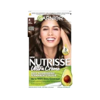 Garnier Garnier Nutrisse Ultra Crème Dye, Vegan, 4 Dark Brown, Deep, Lustrous Hair Color, 8 Weeks Of Shine.