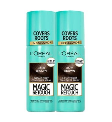 Loreal L'Oreal L’oreal Paris Magic Retouch Dark Brown Root Touch Up, Temporary Instant Concealer Spray X2