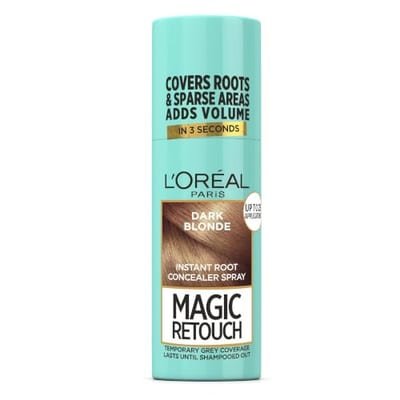 Loreal L'Oreal Paris Magic Retouch Dark Blonde Temporary Root Touch Up Spray Instant & Sparse Area Coverage Transfer-Proof