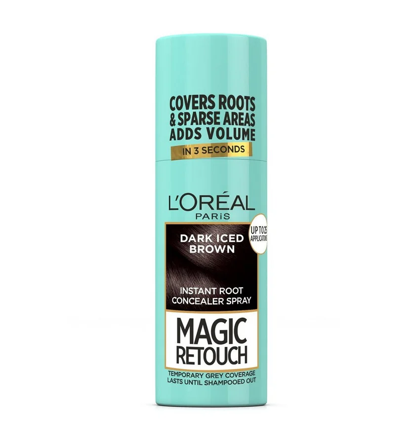 Loreal L'Oreal Paris Magic Retouch Dark Iced Brown Temporary Root Touch Up Spray Instant & Sparse Area Coverage Transfer-Proof, 75ml