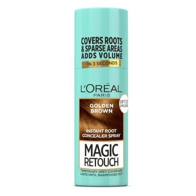 Loreal L'Oreal Paris Magic Retouch Golden Brown Temporary Root Touch Up Spray Instant & Sparse Area Coverage Transfer-Proof, 75ml