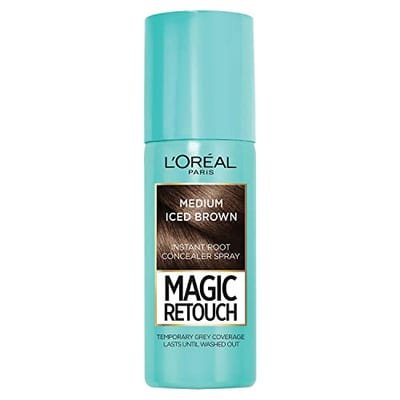 Loreal L'Oreal Paris Magic Retouch Medium Iced Brown Temporary Root Touch Up Spray Instant & Sparse Area Coverage Transfer-Proof