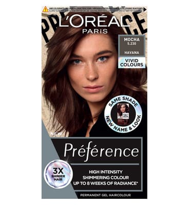 Loreal L'Oreal Paris Preference Vivids Permanent Hair Dye, Intense Luminous Colour, Mocha 5.23