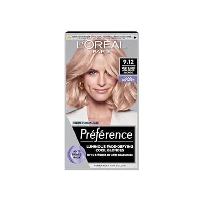 Loreal L'Oreal Preference 9.12 Very Light Ash Beige Blonde Long-Lasting Luminous Permanent Hair Colour