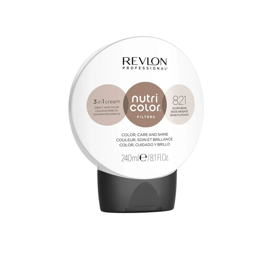 Revlon Revlon Nutri Color Filters 3 in 1 Cream Hair Colourant 240ml – 821 Silver Beige