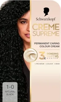 Schwarzkopf Schwarzkopf Creme Supreme 1-0 Natural Black Permanent Hair Dye
