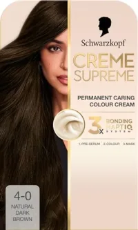 Schwarzkopf Schwarzkopf Creme Supreme 4-0 Natural Dark Brown Permanent Hair Dye
