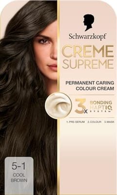 Schwarzkopf Schwarzkopf Creme Supreme 5-1 Cool Brown Permanent Hair Dye