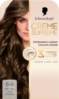 Schwarzkopf Schwarzkopf Creme Supreme 6-0 Natural Light Brown Permanent Hair Dye