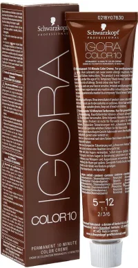 Schwarzkopf Schwarzkopf Igora Color 10 Permanent Hair Colour Cream 60ml – 5-12 Light Brown