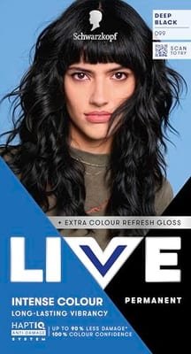 Schwarzkopf Schwarzkopf Live Intense Colour 099 Deep Black Permanent Hair Dye