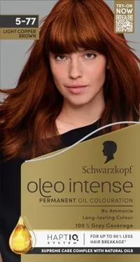 Schwarzkopf Schwarzkopf Oleo Intense Permanent Oil Colouration 5-77 Light Copper Brown Hair Dye